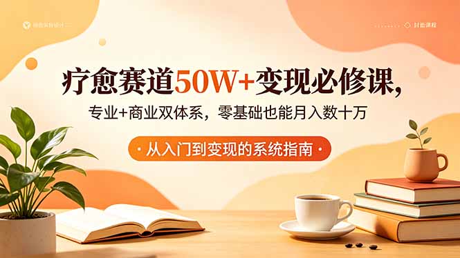 疗愈赛道50W+变现必修课，专业+商业双体系，零基础也能月入数十万-朽念云创