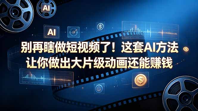 别再瞎做短视频了！这套 AI 方法让你做出大片级动画还能赚钱【原创双语字幕】-朽念云创