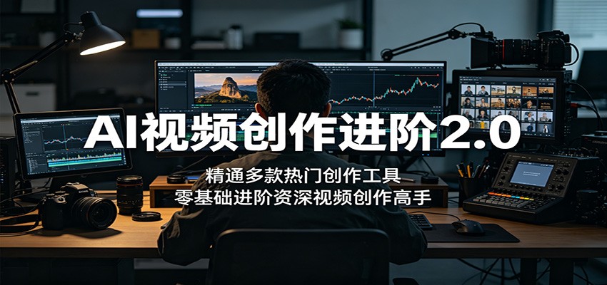 AI视频创作进阶2.0:精通多款热门创作工具,零基础进阶资深视频创作高手-朽念云创