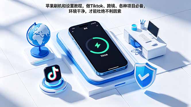 苹果刷机和设置教程，做Tiktok、跨境、各种项目必备，环境干净，才能杜绝不利因素-朽念云创