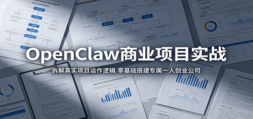 OpenClaw商业项目实战：拆解真实项目运作逻辑，零基础搭建专属一人创业公司-朽念云创