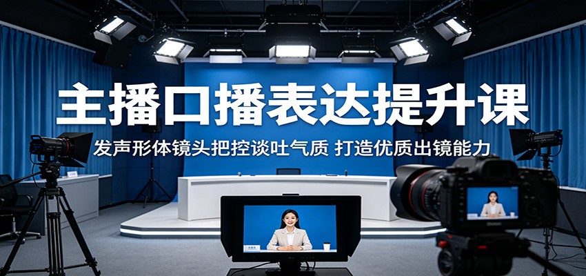 主播口播表达提升课：发声形体镜头把控谈吐气质，打造优质出镜能力-朽念云创