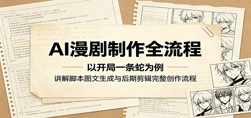 AI漫剧制作全流程：以开局一条蛇为例，讲解脚本图文生成与后期剪辑完整创作流程-朽念云创