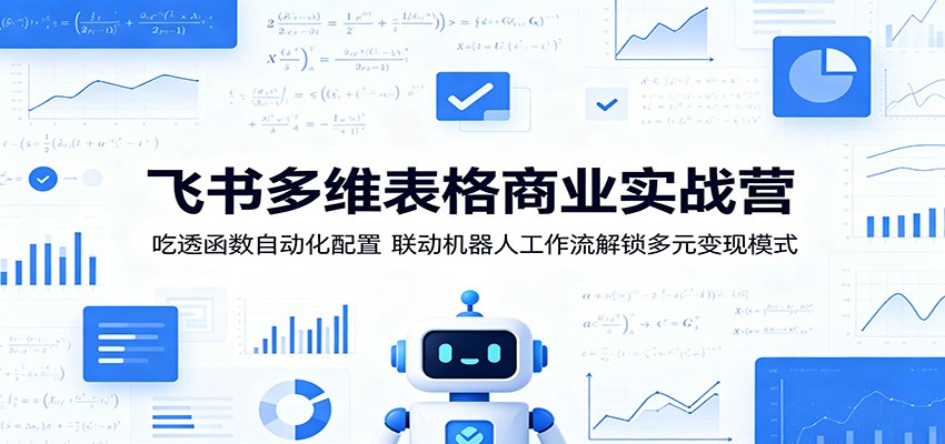 飞书多维表格商业实战营：吃透函数自动化配置，联动机器人工作流解锁多元变现模式-朽念云创