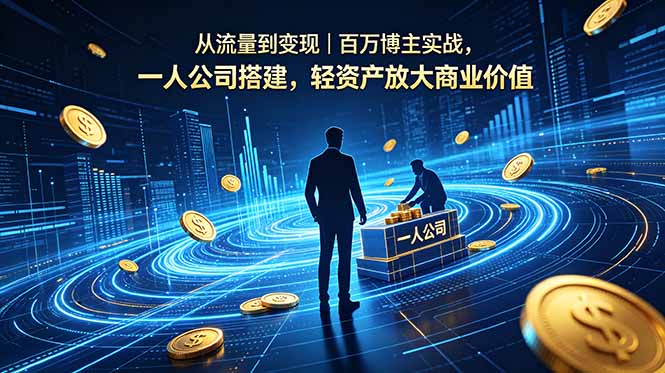 从流量到变现｜百万博主实战，一人公司搭建，轻资产放大商业价值-朽念云创