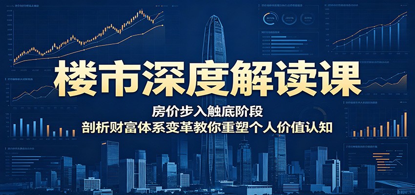 楼市深度解读课：房价步入触底阶段，剖析财富体系变革教你重塑个人价值认知-朽念云创