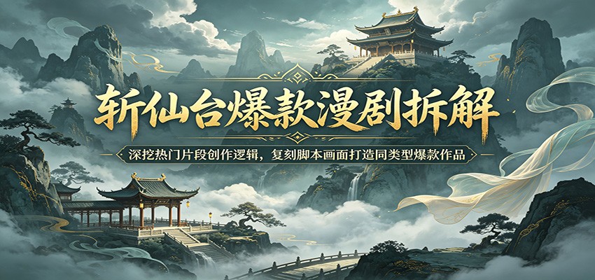 斩仙台爆款漫剧拆解：深挖热门片段创作逻辑，复刻脚本画面打造同类型爆款作品-朽念云创