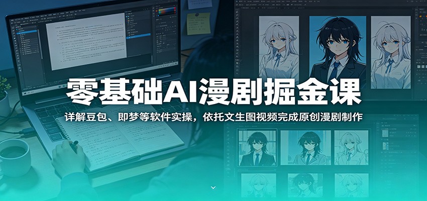 零基础AI漫剧掘金课：详解豆包、即梦等软件实操，依托文生图视频完成原创漫剧制作-朽念云创