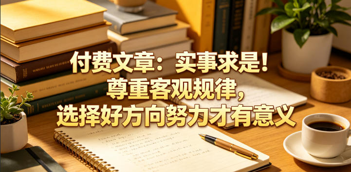 付费文章:实事求是!尊重客观规律,选择好方向努力才有意义-朽念云创