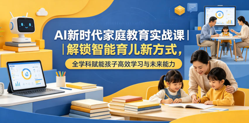 AI新时代家庭教育实战课｜解锁智能育儿新方式，全学科赋能孩子高效学习与未来能力-朽念云创