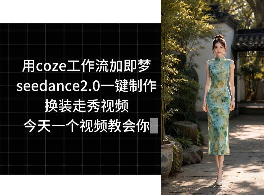 用coze工作流加即梦seedance2.0一键制作换装走秀视频，今天一个视频教会你-朽念云创