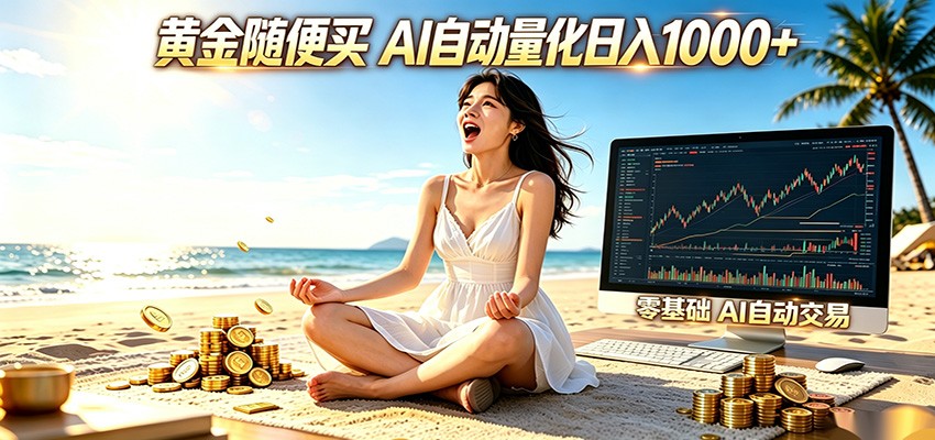 黄金随便买？AI自动外汇量化交易 在家当皇帝 日入1000+-朽念云创