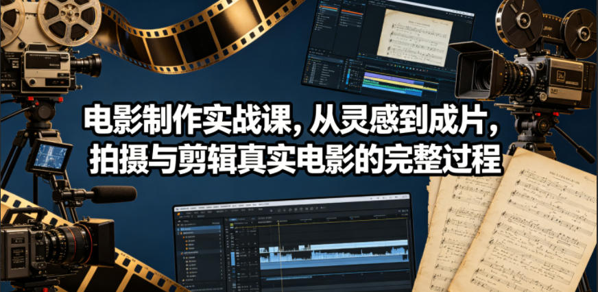 电影制作实战课，从灵感到成片，拍摄与剪辑真实电影的完整过程【原创双语字幕】-朽念云创