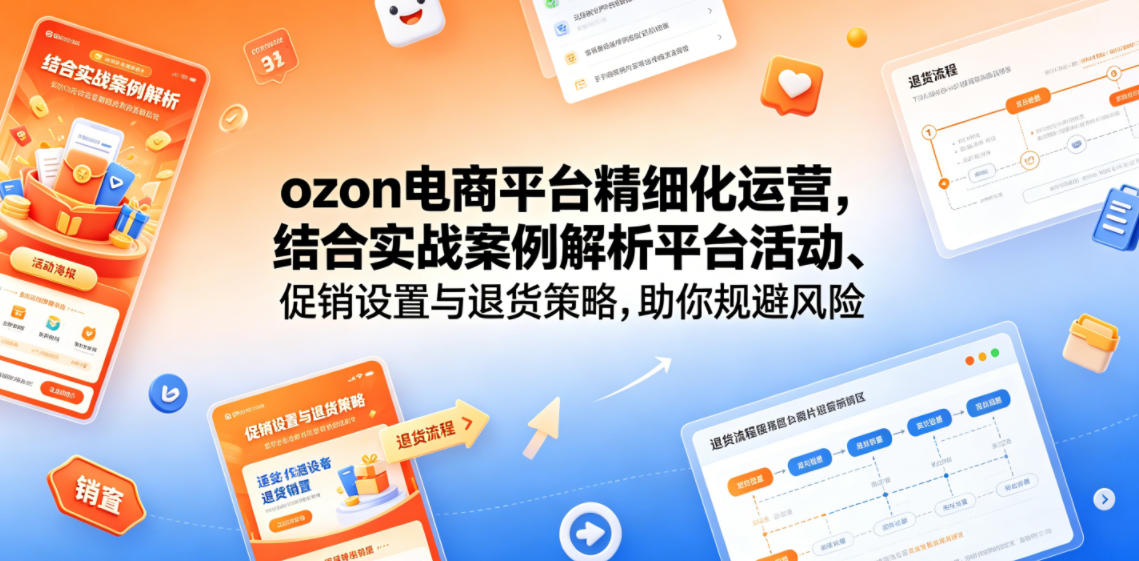 ozon电商平台精细化运营，结合实战案例解析平台活动、促销设置与退货策略，助你规避风险、提升销量-朽念云创
