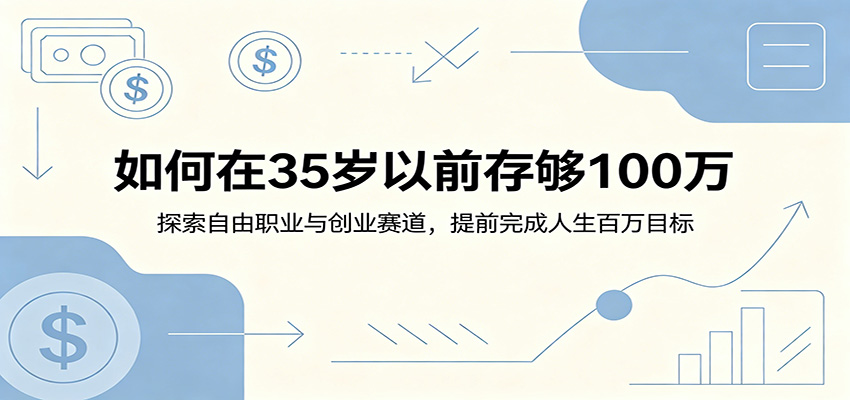如何在35岁以前存够100万：探索自由职业与创业赛道，提前完成人生百万目标-朽念云创