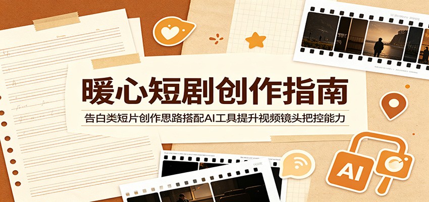 暖心短剧创作指南：告白类短片创作思路搭配AI工具提升视频镜头把控能力-朽念云创
