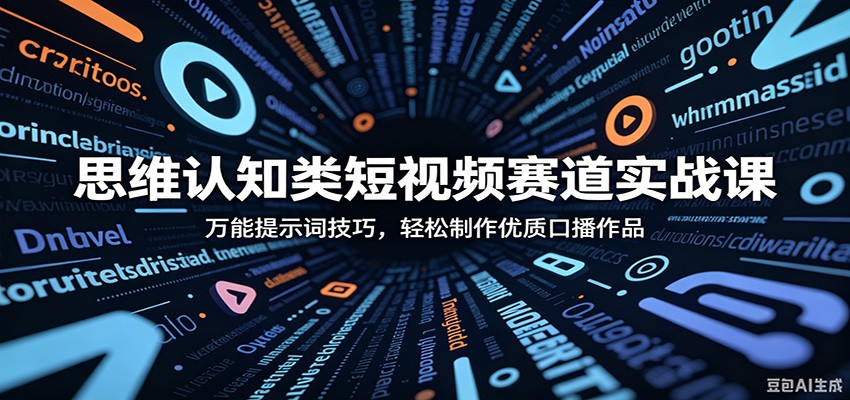 思维认知类短视频赛道实战课：万能提示词技巧，轻松制作优质口播作品-朽念云创