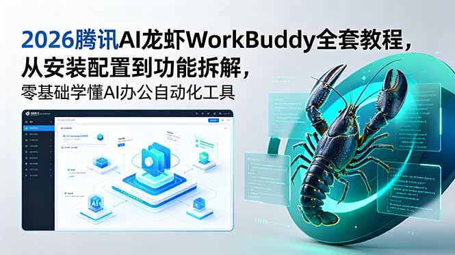 2026腾讯AI龙虾WorkBuddy全套教程，从安装配置到功能拆解，零基础学懂AI办公自动化工具-朽念云创