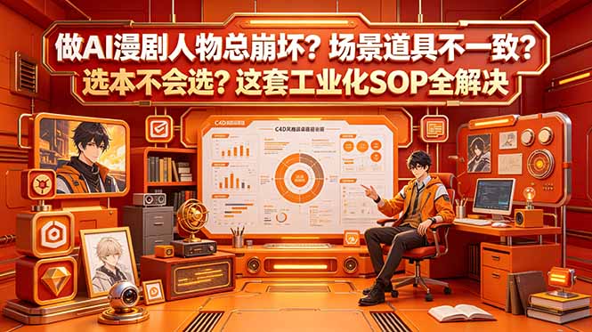 做AI漫剧人物总崩坏？场景道具不一致？选本不会选？这套工业化SOP全解决 (更新-朽念云创