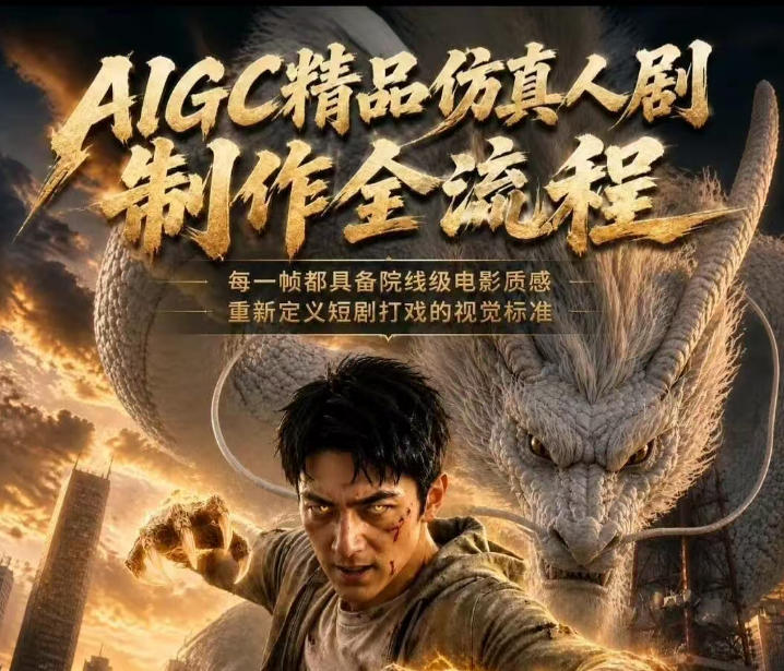 AIGC精品仿真人剧豢龙人全流程制作解析2026，国风仿真人创作+打斗剧情+人设编排，一站式AI短剧入门-朽念云创
