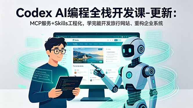 Codex AI编程全栈开发课-更新：MCP服务+Skills工程化，学完能开发旅行网站、重构企业系统-朽念云创