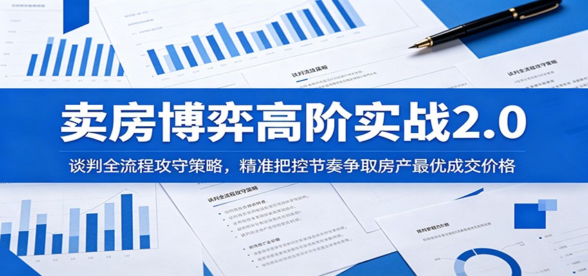 卖房博弈高阶实战2.0：谈判全流程攻守策略，精准把控节奏争取房产最优成交价格-朽念云创