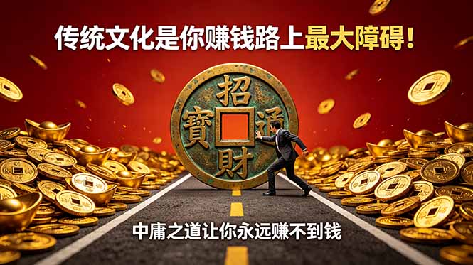 付费文章：传统文化是你赚钱路上最大障碍！中庸之道让你永远赚不到钱-朽念云创