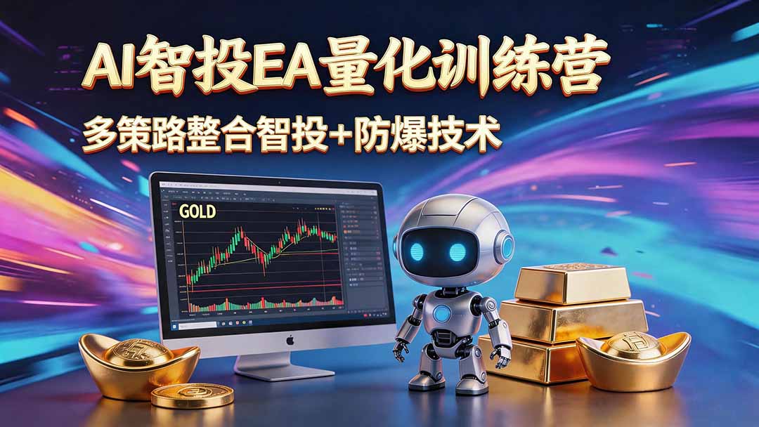 AI智投EA量化运营技术，自动化黄金操盘技术，小白也可以轻松上手日入1000+-朽念云创
