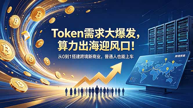 Token需求大爆发,算力出海迎风口!从0到1搭建跨境新商业,普通人也能上车-朽念云创