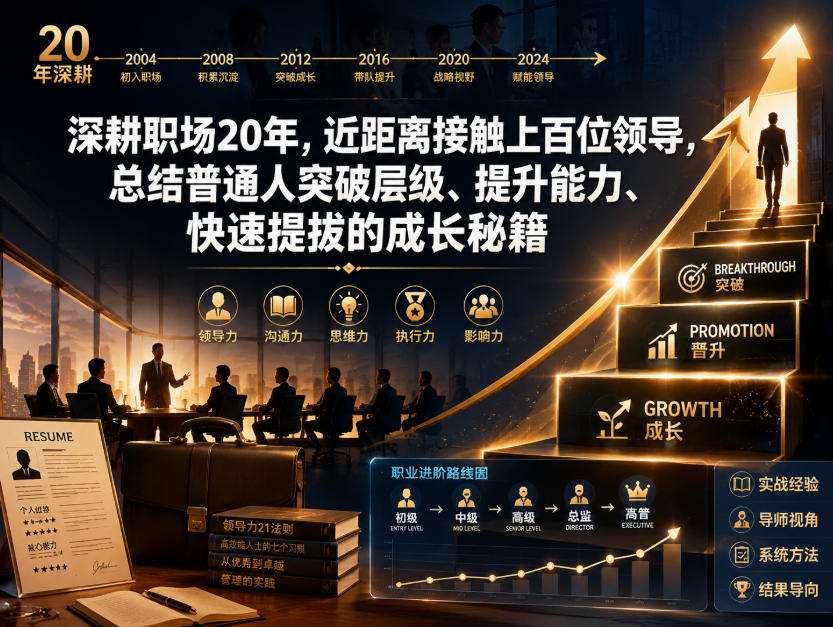 付费文章:深耕职场20年,近距离接触上百位领导,总结普通人突破层级、提升能力、快速提拔的成长秘籍(全网独家干货)-朽念云创