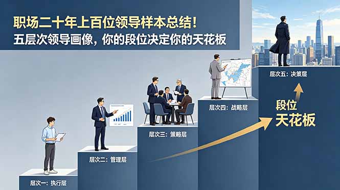 付费文章：职场二十年上百位领导样本总结！五层次领导画像，你的段位决定你的天花板-朽念云创