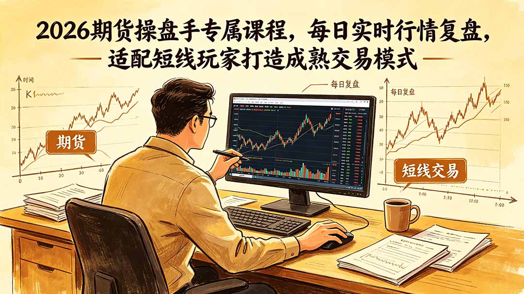 2026期货操盘手专属课程-更新6月，每日实时行情复盘，适配短线玩家打造成熟交易模式-朽念云创