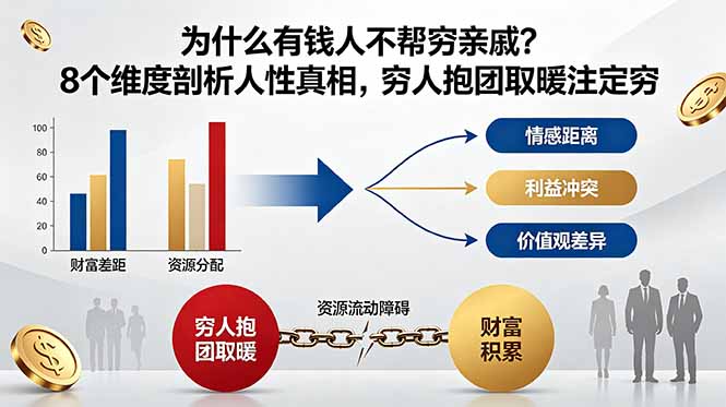 付费文章：为什么有钱人不帮穷亲戚？8个维度剖析人性真相，穷人抱团取暖注定穷-朽念云创