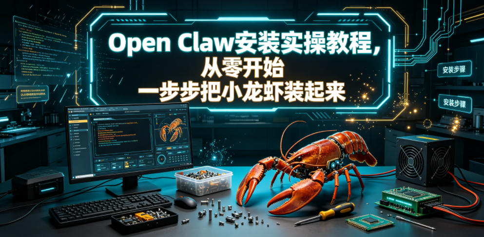 Open Claw安装实操教程,从零开始一步步一步步把小龙虾装起来-朽念云创