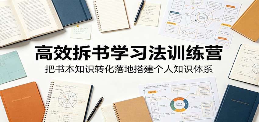 高效拆书学习法训练营，把书本知识转化落地搭建个人知识体系-朽念云创