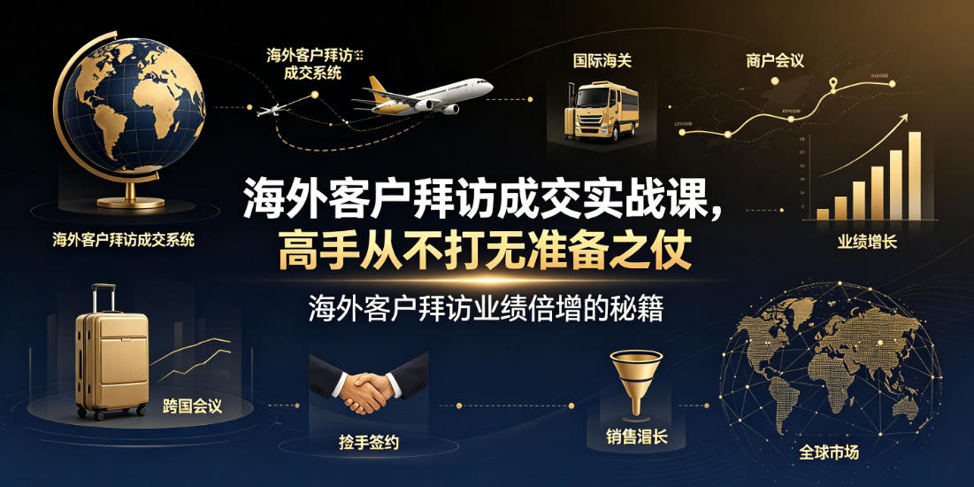 海外客户拜访成交实战课，高手从不打无准备之仗，海外客户拜访业绩倍增的秘籍-朽念云创