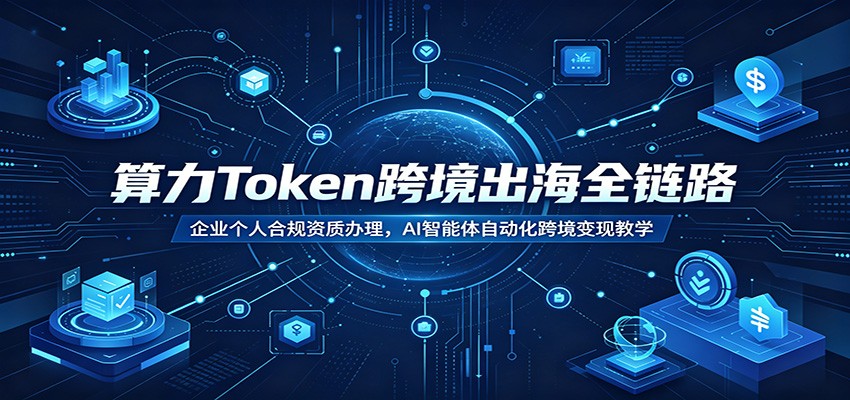 算力Token跨境出海全链路:企业个人合规资质办理,AI智能体自动化跨境变现教学-朽念云创