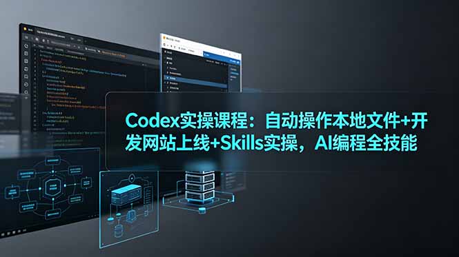 Codex实操课程:自动操作本地文件+开发网站上线+Skills实操,AI编程全技能-朽念云创