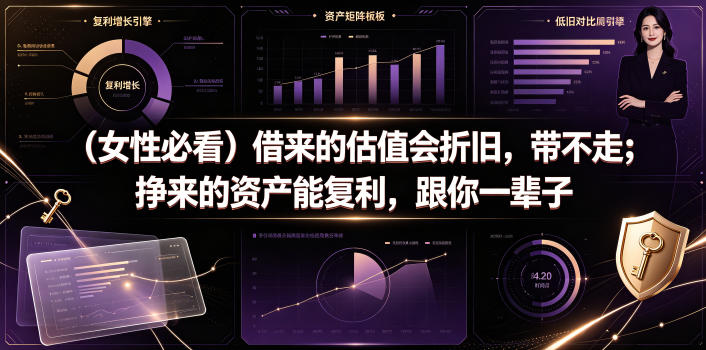 付费文章：(女性必看)借来的估值会折旧，带不走；挣来的资产能复利，跟你一辈子-朽念云创