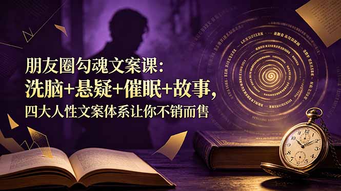 朋友圈勾魂文案课：洗脑+悬疑+催眠+故事，四大人性文案体系让你不销而售-朽念云创