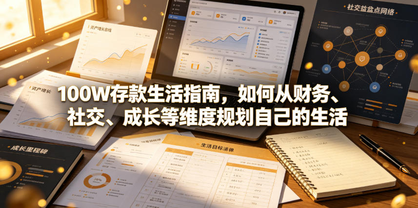 付费文章：100W存款生活指南，如何从财务、社交、成长等维度规划自己的生活-朽念云创