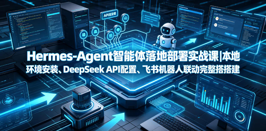 Hermes-Agent智能体落地部署实战课|本地环境安装、DeepSeek API配置、飞书机器人联动完整搭建教程-朽念云创