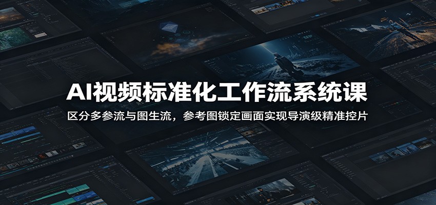 AI视频标准化工作流系统课：区分多参流与图生流，参考图锁定画面实现导演级精准控片-朽念云创