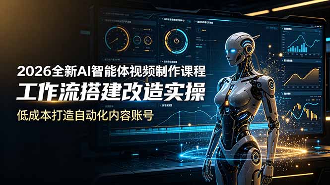 2026全新AI Codex智能体视频制作课程，工作流搭建改造实操，低成本打造自动化内容账号-朽念云创