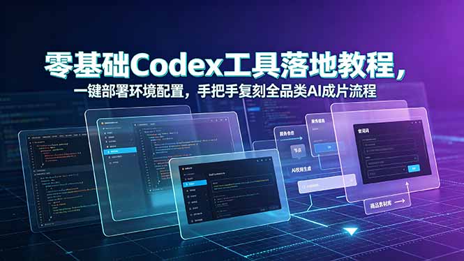 零基础Codex工具落地教程，一键部署环境配置，手把手复刻全品类AI成片流程-朽念云创