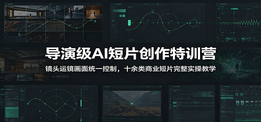 导演级AI短片创作特训营：镜头运镜画面统一控制，十余类商业短片完整实操教学(更新)-朽念云创