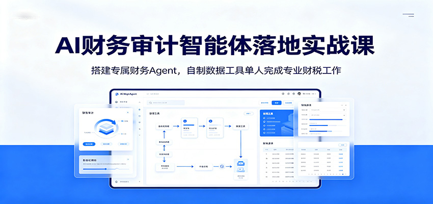 AI财务审计智能体落地实战课：搭建专属财务Agent，自制数据工具单人完成专业财税工作-朽念云创