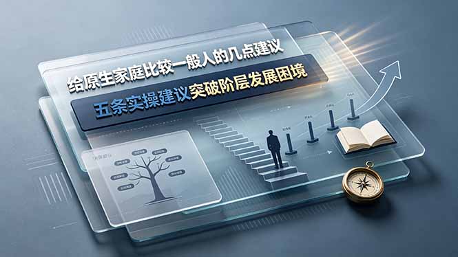 付费文章：给原生家庭比较一般人的几点建议，五条实操建议突破阶层发展困境-朽念云创