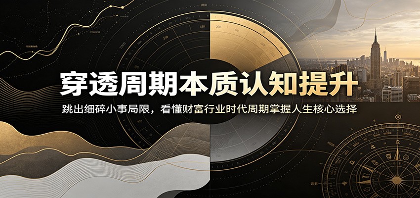 穿透周期本质认知提升:跳出细碎小事局限,看懂财富行业时代周期掌握人生核心选择-朽念云创