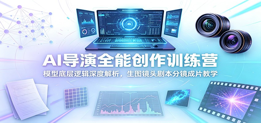 AI导演全能创作训练营：模型底层逻辑深度解析，生图镜头剧本分镜成片教学-朽念云创